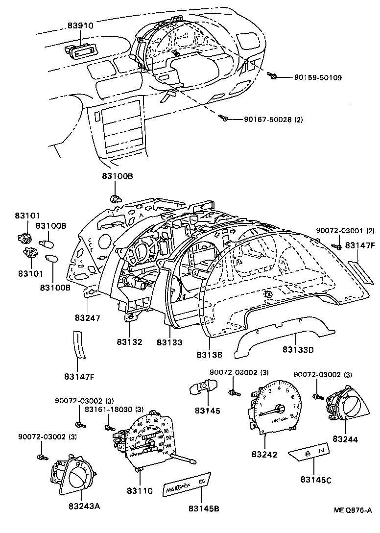 83132-1S010 CASE, COMBINATION METER product image