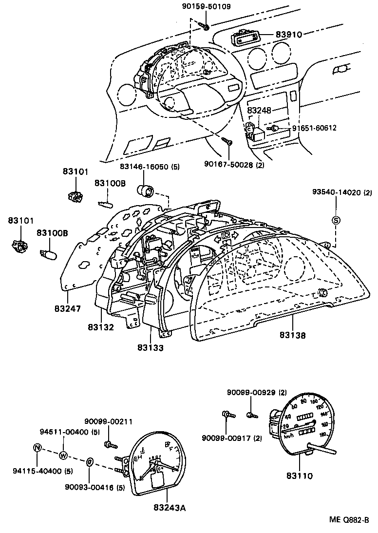 83132-1S010 CASE, COMBINATION METER product image