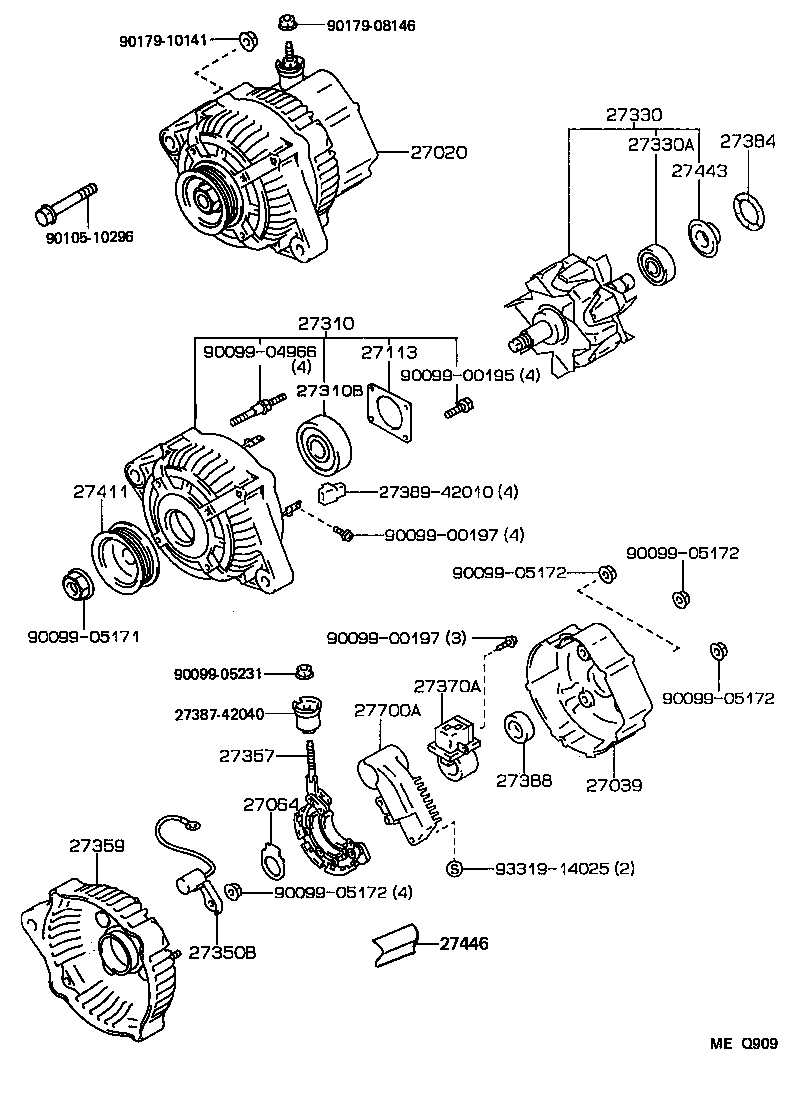 27060-70320 ALTERNATOR ASSY product image