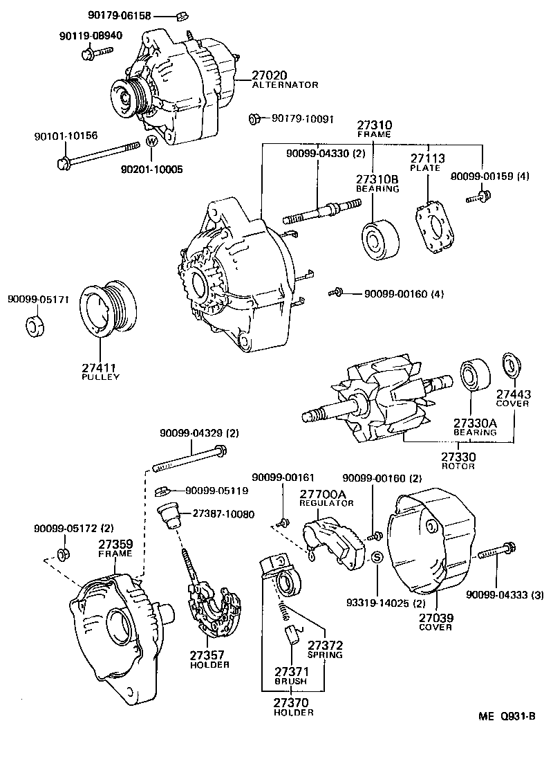 27020-64191 ALTERNATOR ASSY product image