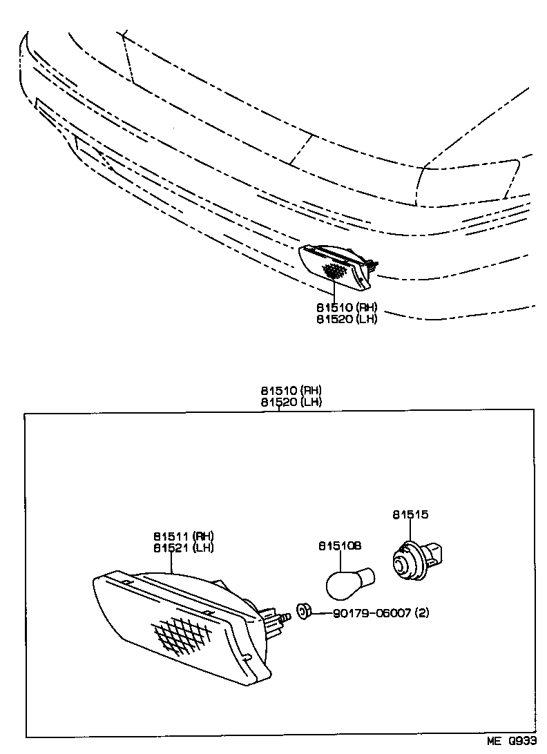 81521-13010 LENS, FRONT TURN SIGNAL LAMP, LH product image