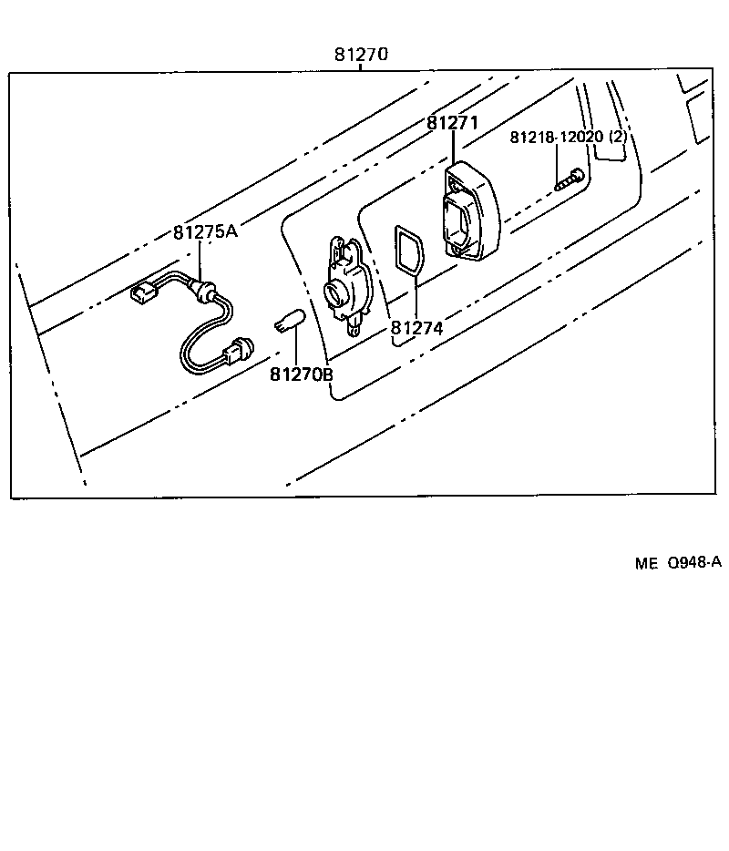 Toyota 81691-13010 LENS, LICENSE PLATE LAMP