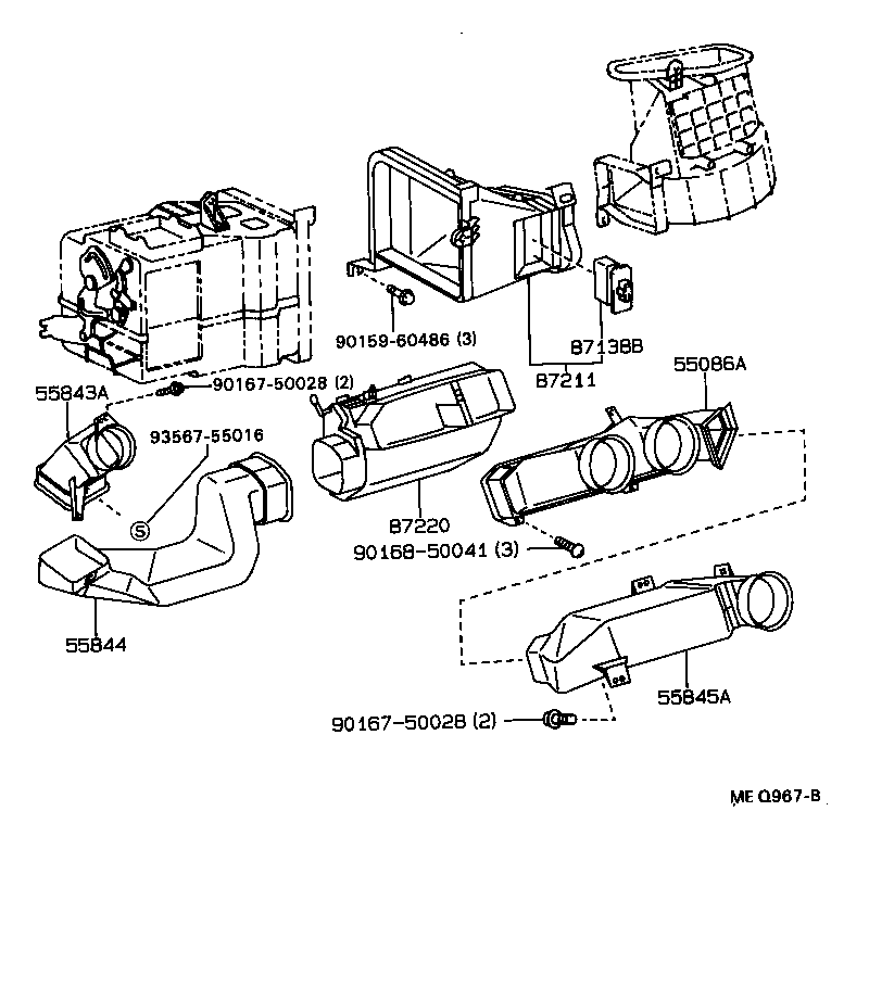 55844-16070 DUCT, HEATER TO REGISTER, NO.2 product image