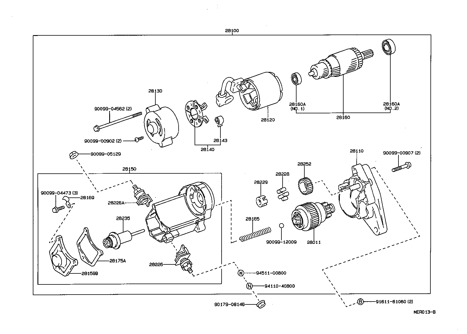 Toyota 28226-72010 STARTER KIT, MOTOR TERMINAL