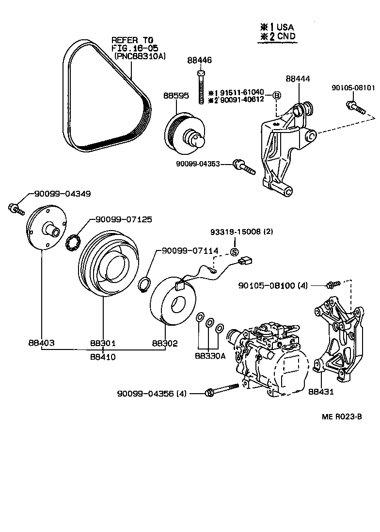 Toyota 88320-16251 COMPRESSOR ASSY, COOLER