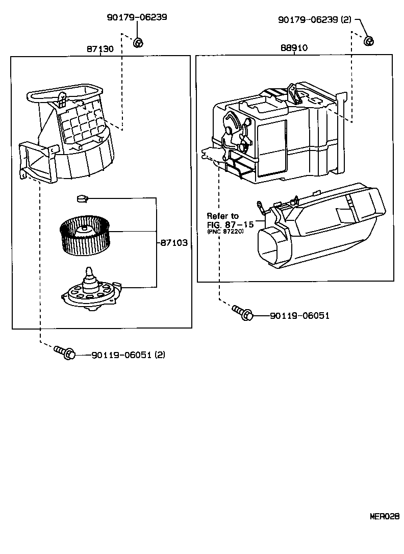 87107-16190 UNIT SUB-ASSY, HEATER RADIATOR product image
