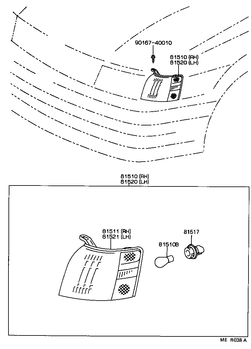 Toyota 81510-16170 LAMP ASSY, FRONT TURN SIGNAL, RH