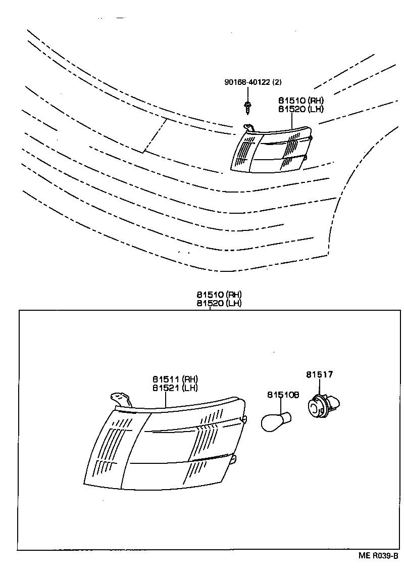 81520-16150 LAMP ASSY, FRONT TURN SIGNAL, LH product image
