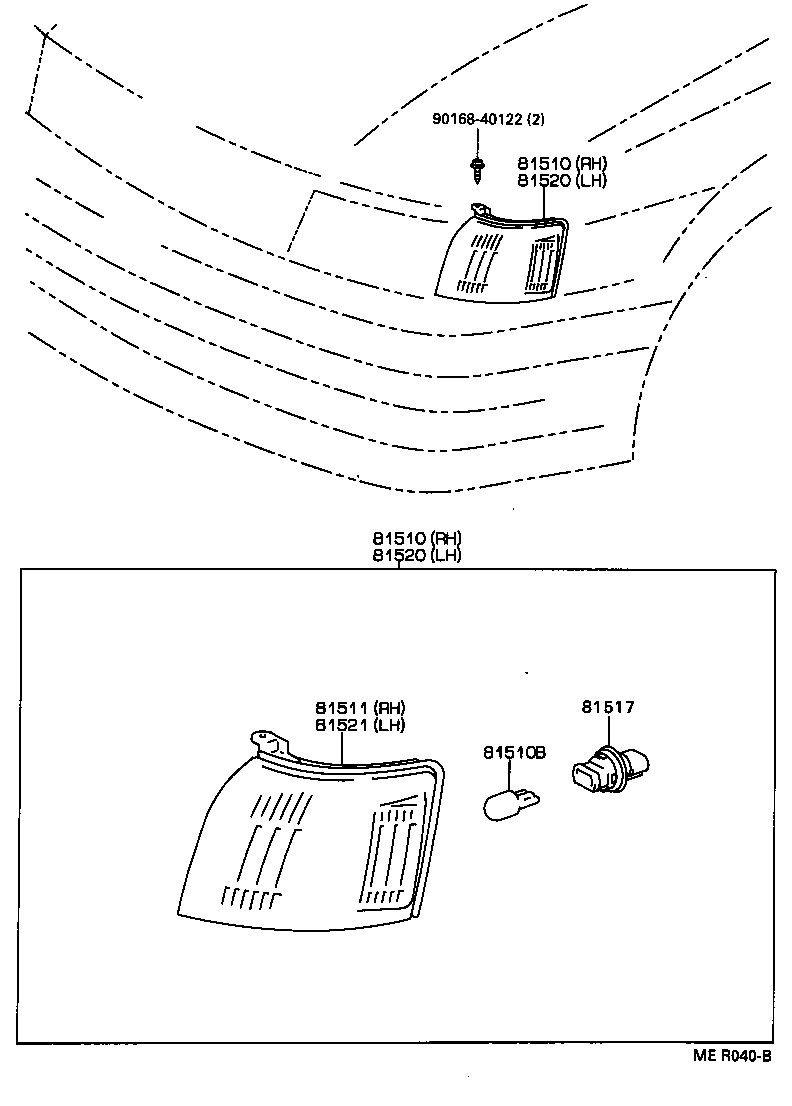 81520-16200 LAMP ASSY, FRONT TURN SIGNAL, LH product image