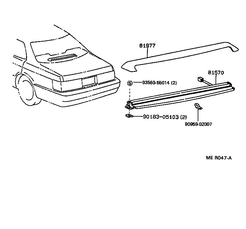81570-30010 LAMP ASSY, CENTER STOP product image