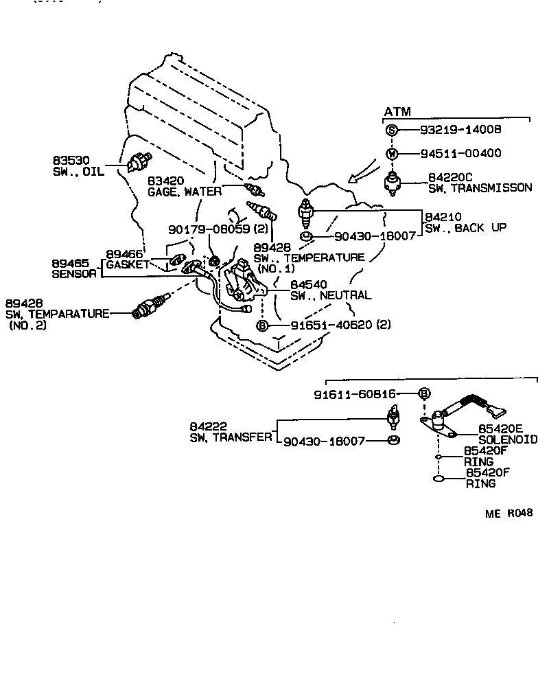 85940-12031 RELAY ASSY, REAR WIPER product image