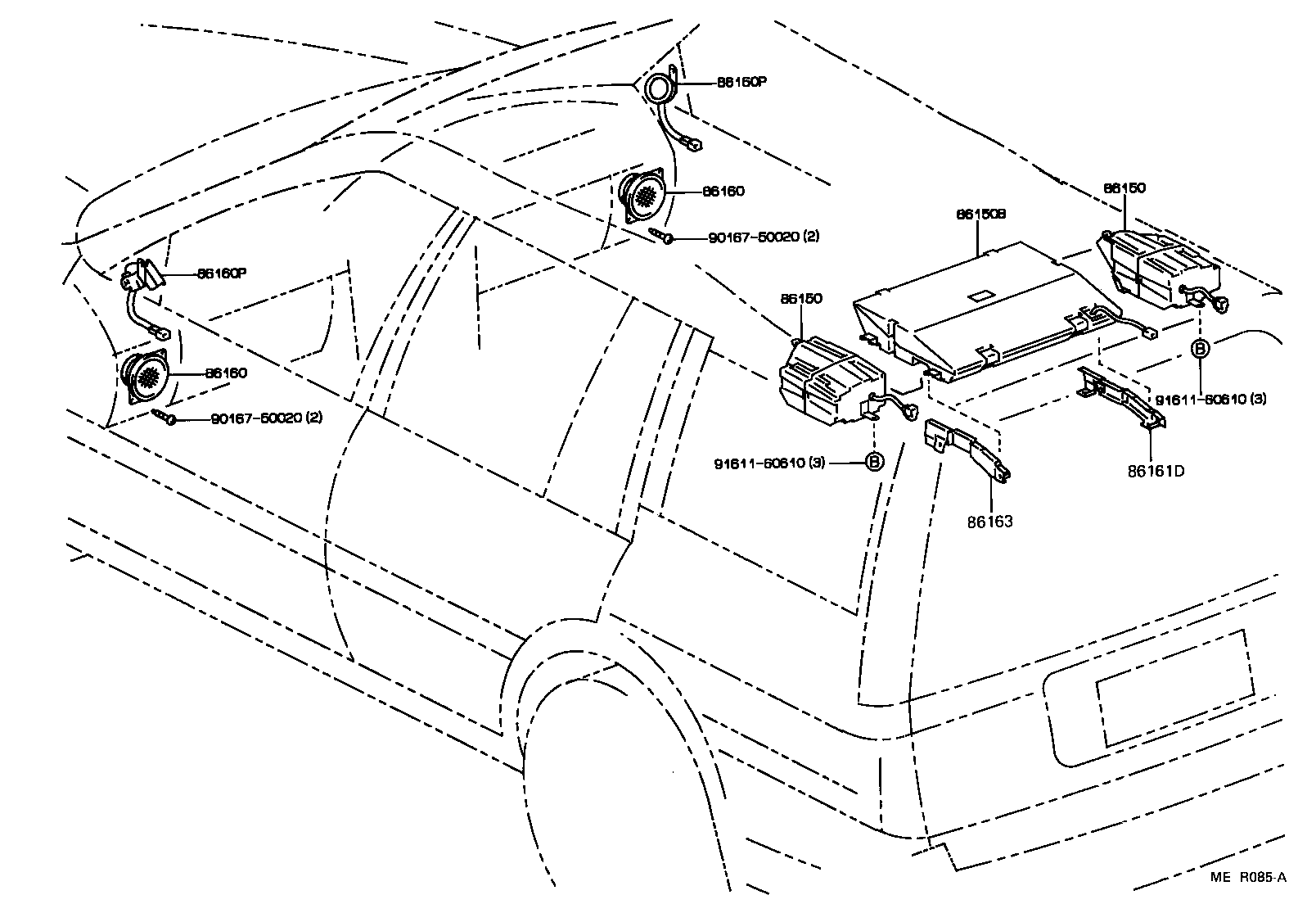 86161-13010 BRACKET, SPEAKER MOUNTING, NO.1 product image
