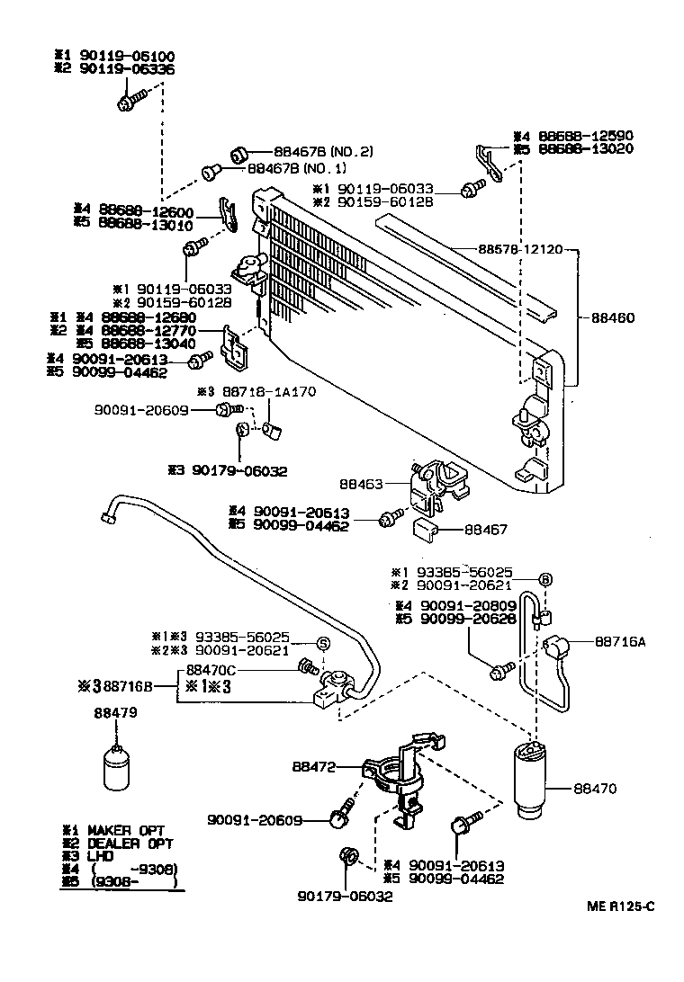 88463-13010 BRACKET, COOLER CONDENSER, NO.1 product image