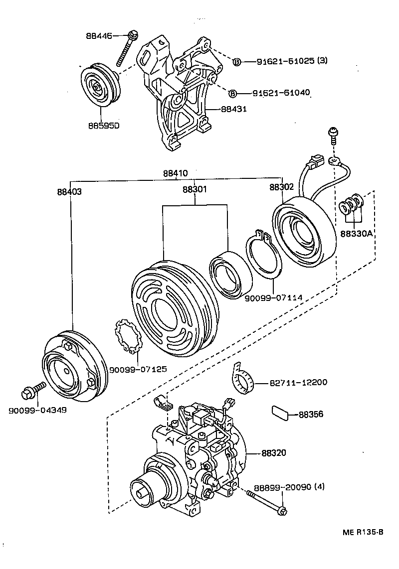 88411-30540 STATOR SUB-ASSY, MAGNET CLUTCH product image