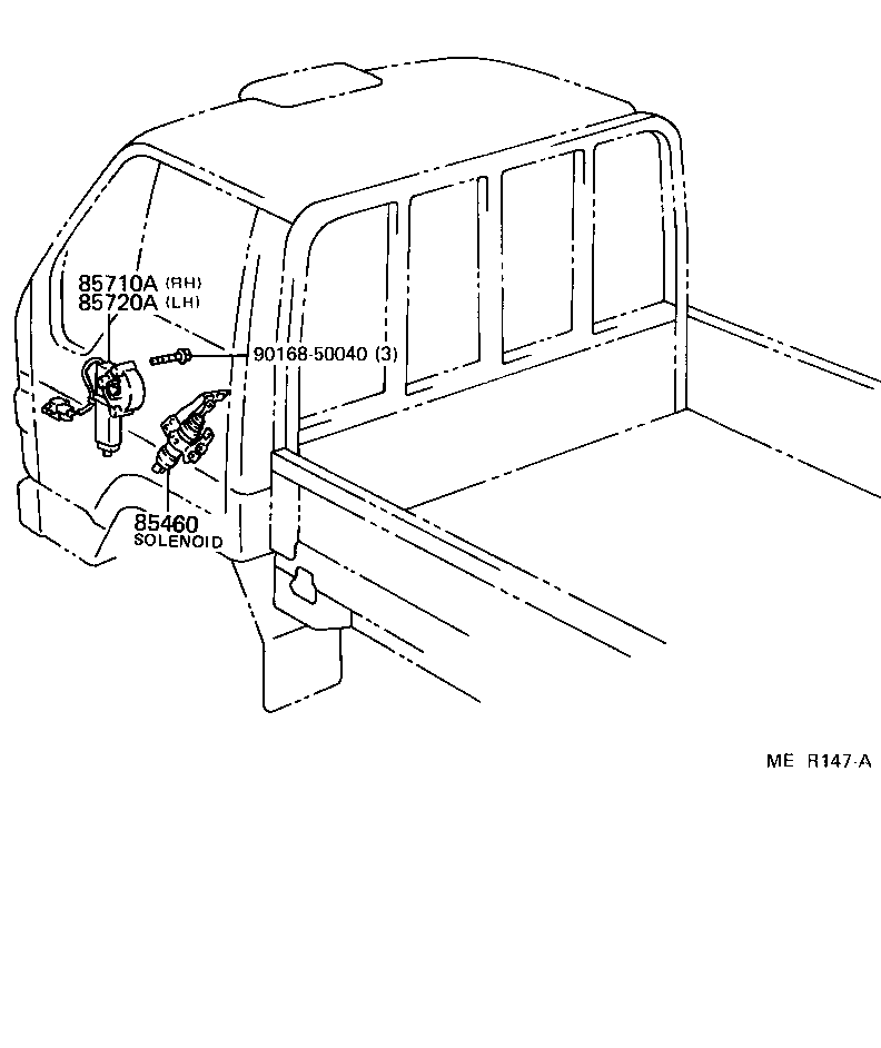 85460-37020 SOLENOID ASSY, DOOR CONTROL, FRONT LH product image