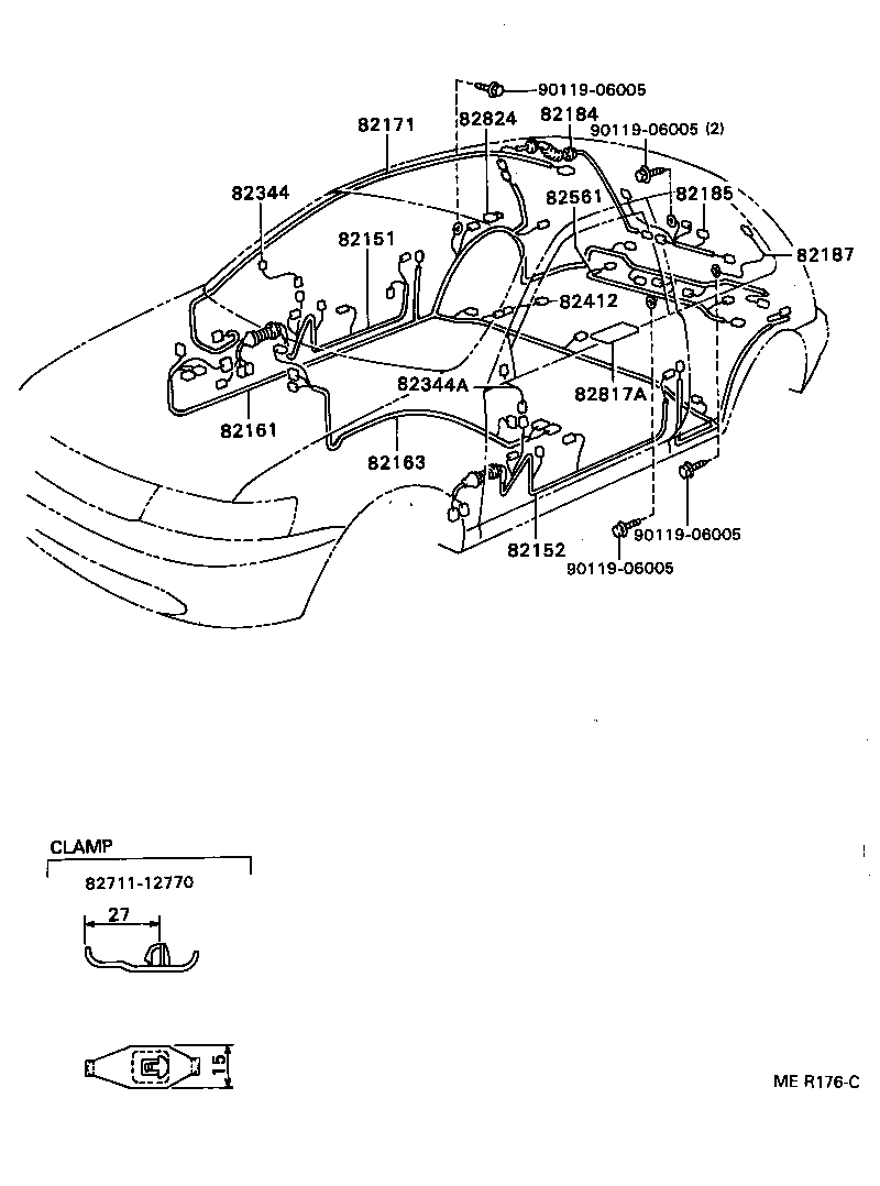 82121-16680 WIRE, ENGINE product image