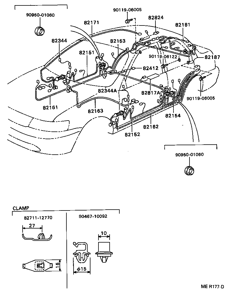 82121-16680 WIRE, ENGINE product image