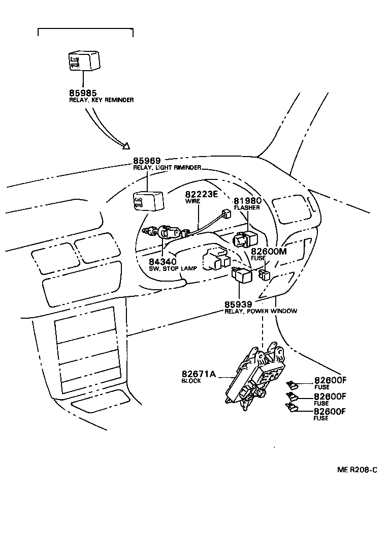 88620-16010 THERMO SWITCH ASSY product image