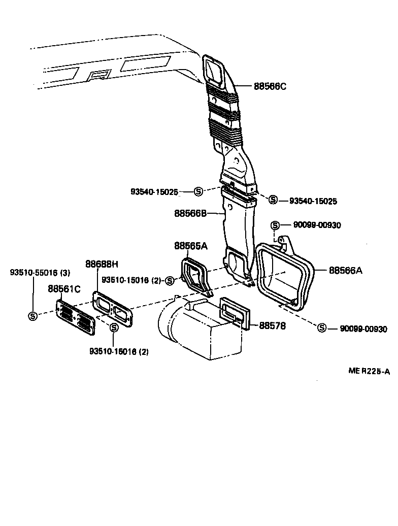 55519-95723 PLATE, HEATER CONTROL NAME product image