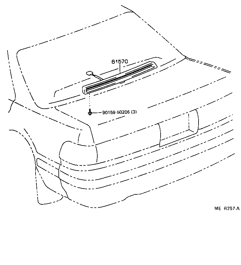 81570-23030-06 LAMP ASSY, CENTER STOP product image