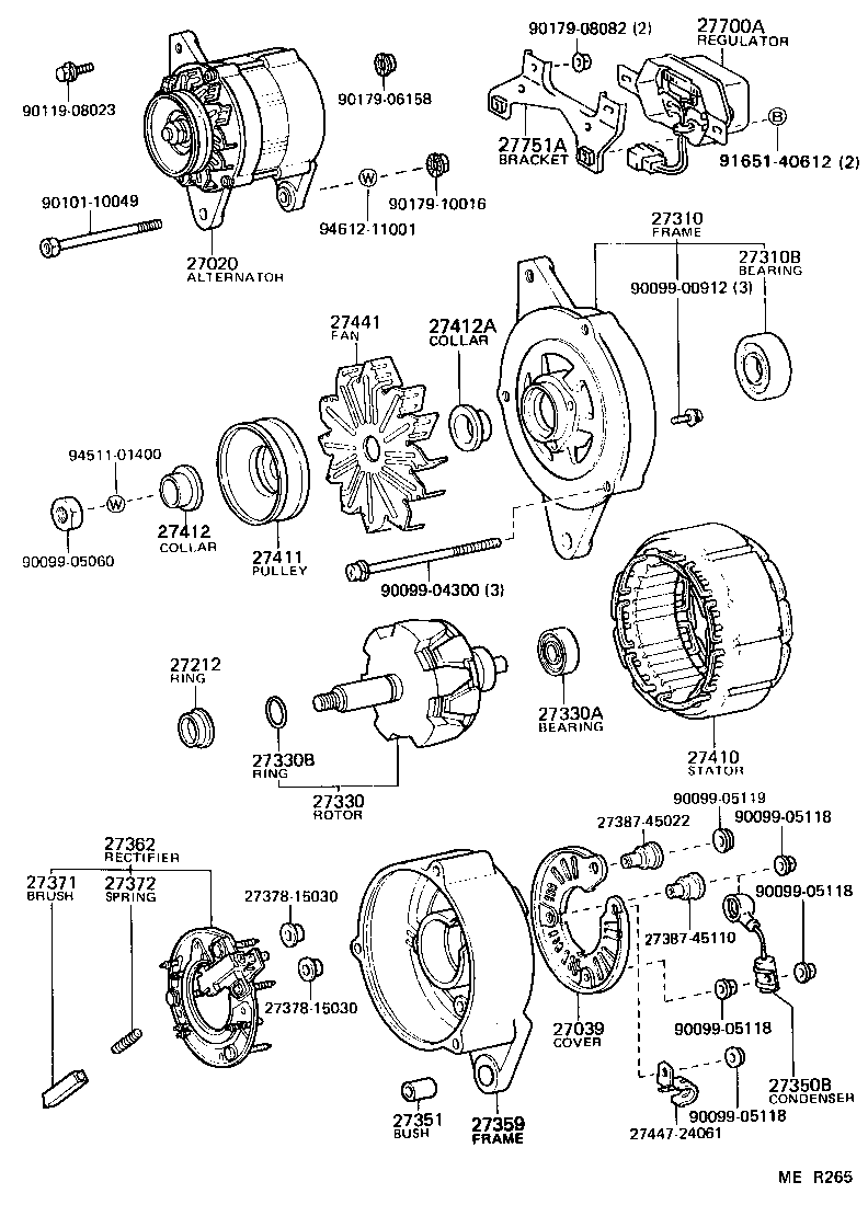 27060-64030 ALTERNATOR ASSY product image