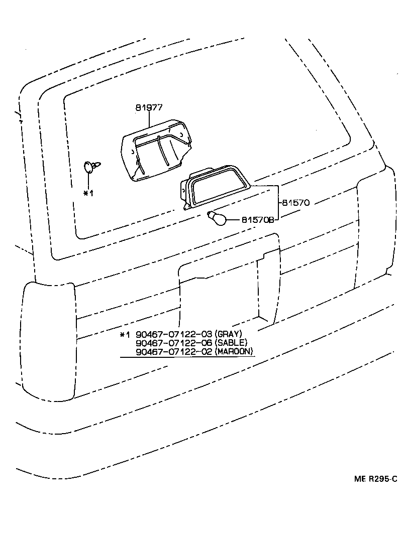 81570-23010 LAMP ASSY, CENTER STOP product image