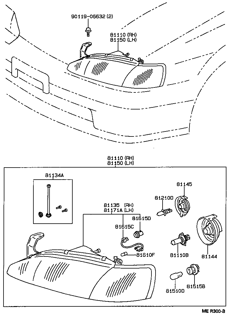 81212-32030 COVER, HEADLAMP, NO.2 product image