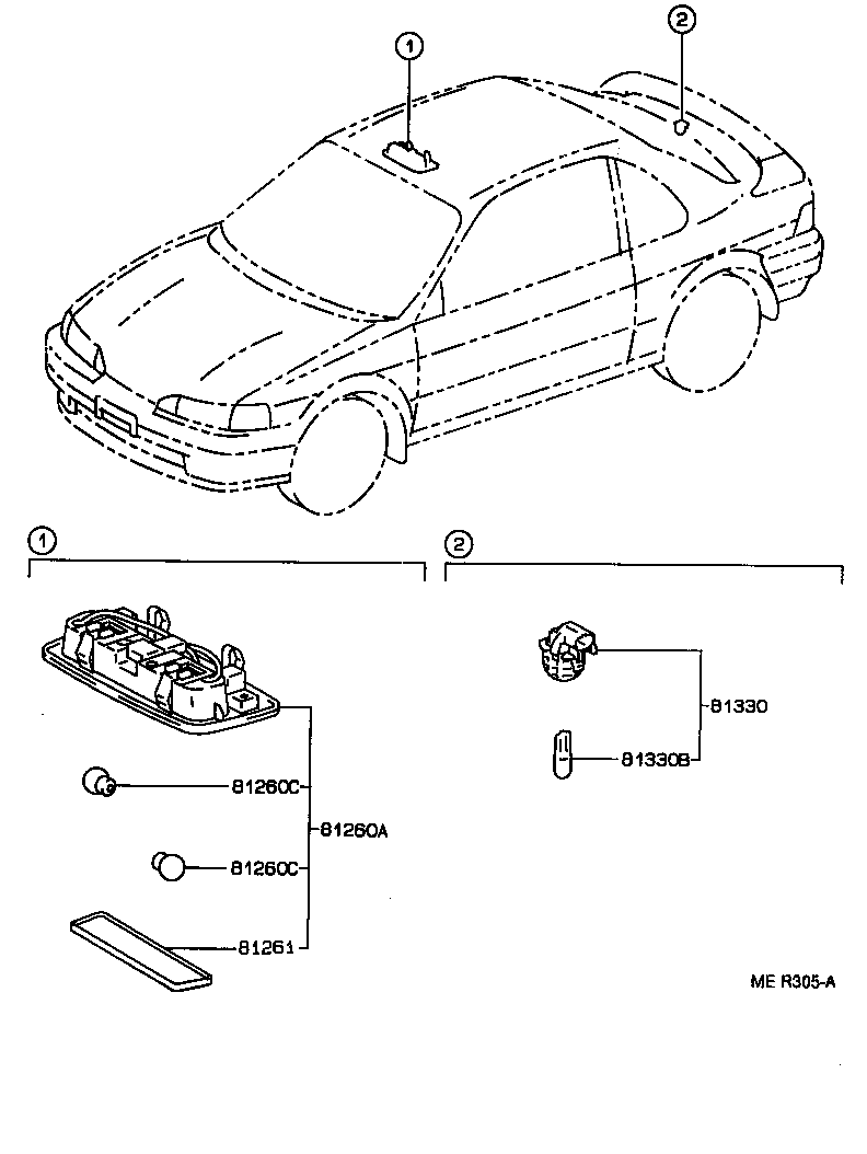 Toyota 90981-12005 BULB(FOR MAP LAMP)