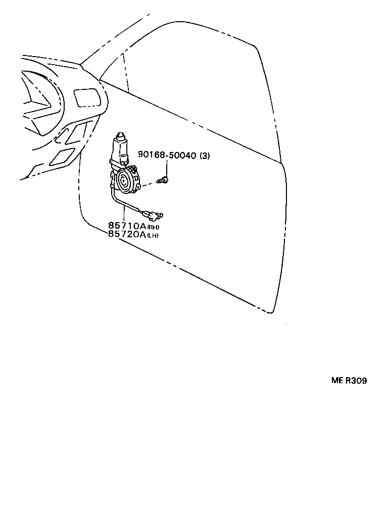 85720-16070 MOTOR ASSY, POWER WINDOW REGULATOR, FRONT LH product image