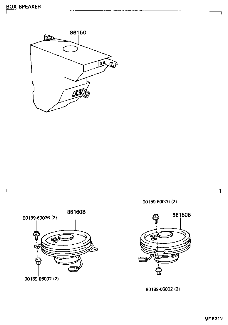 86150-16110 SPEAKER ASSY, W/BOX, NO.1 product image