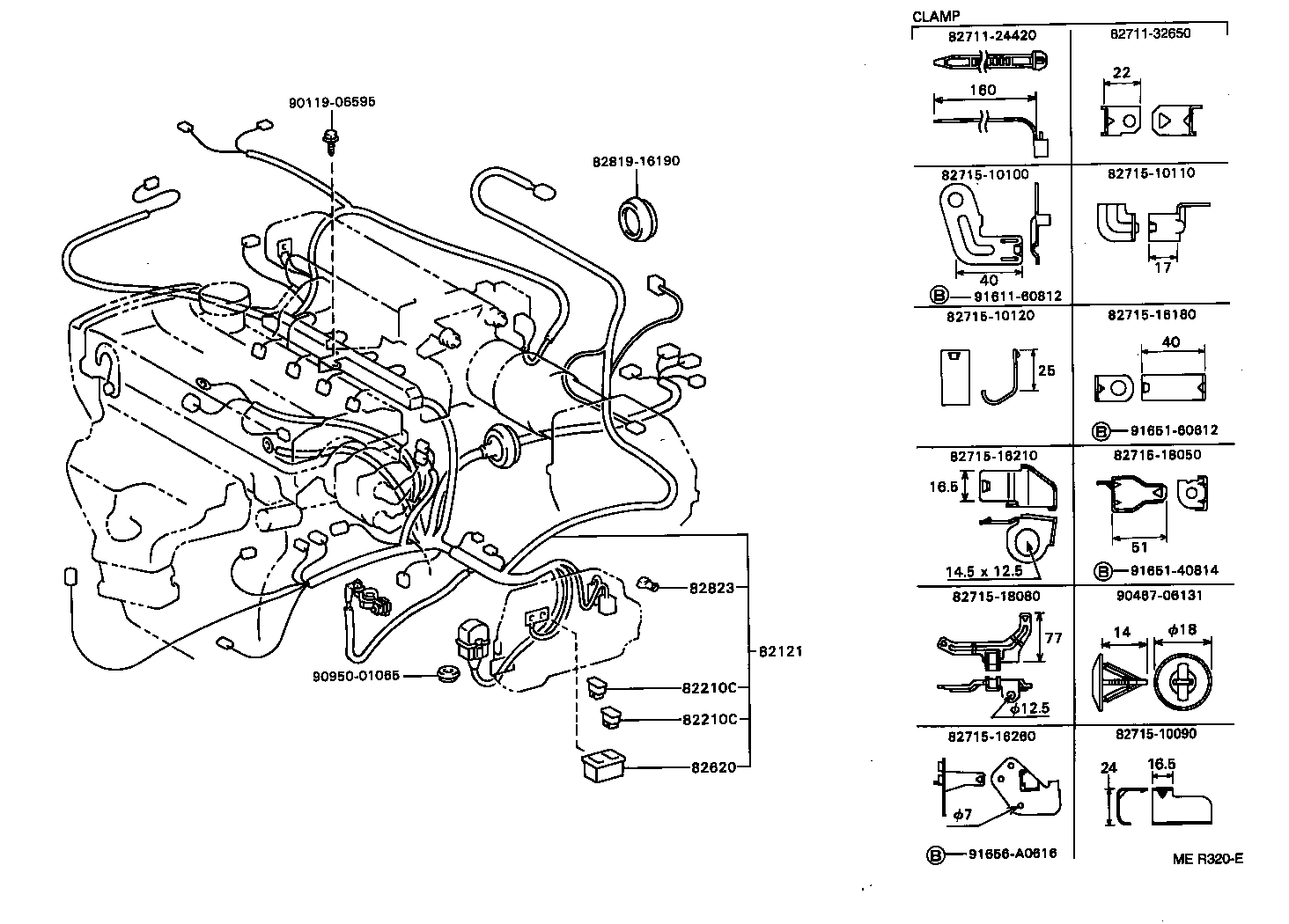 82121-16802 WIRE, ENGINE product image