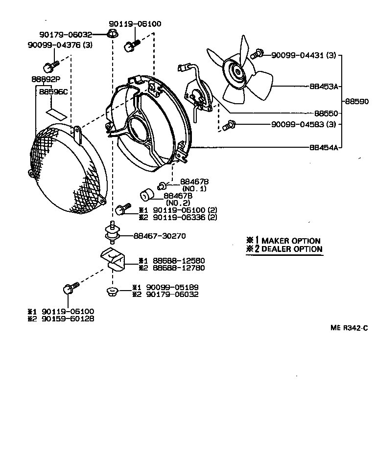 88463-13010 BRACKET, COOLER CONDENSER, NO.1 product image