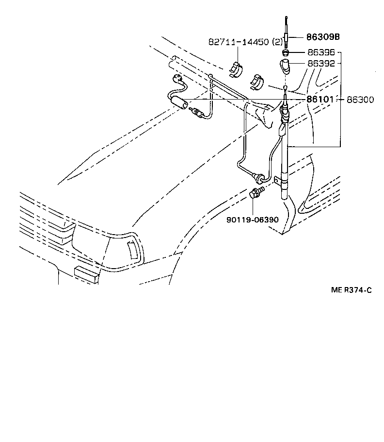 86300-35030 ANTENNA ASSY, W/HOLDER product image