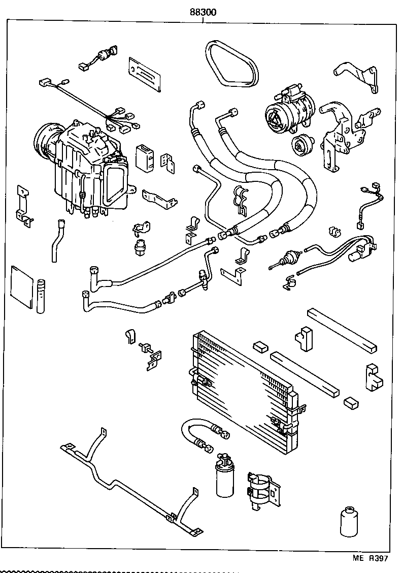 88830-27140 AIR CONDITIONER & ACCESSORY SUB-ASSY, NO.2 product image