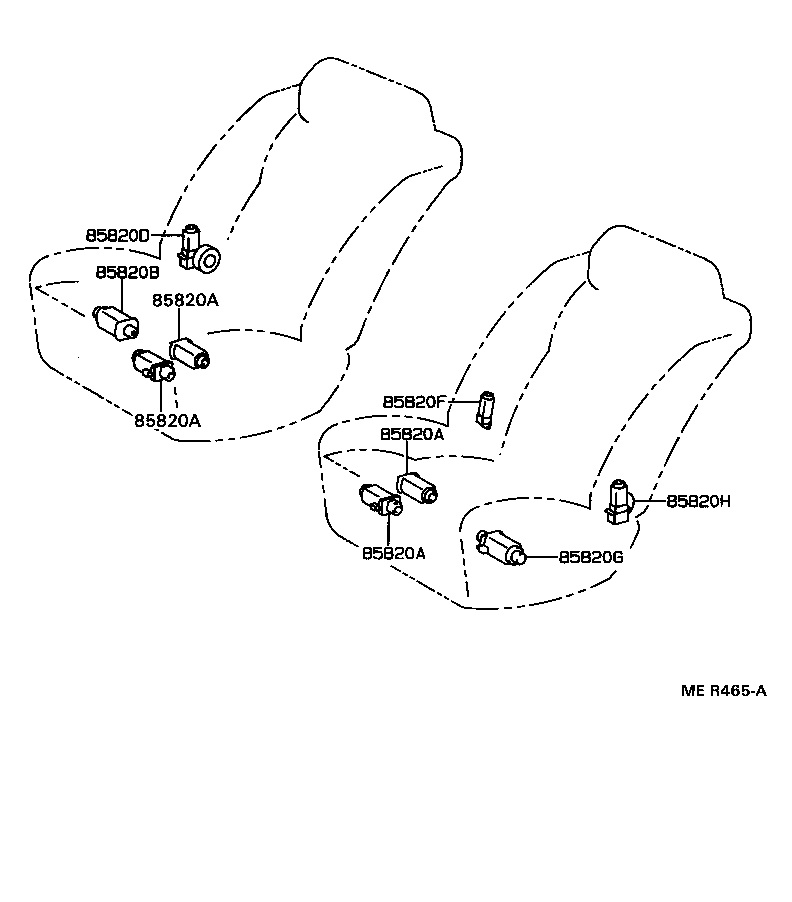 85801-24010 MOTOR ASSY, POWER SEAT product image