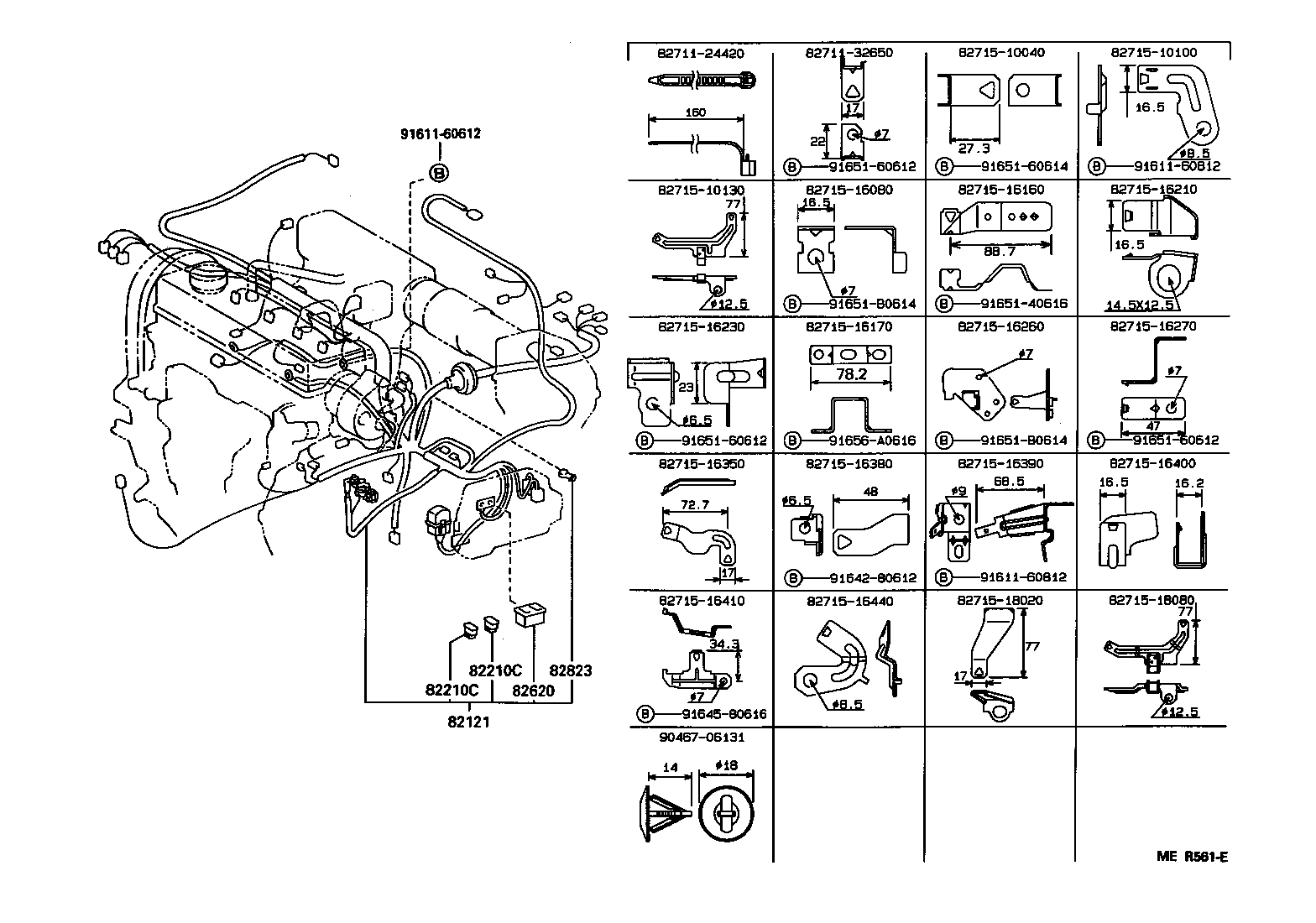 Toyota 82161-1G040 WIRE, FLOOR