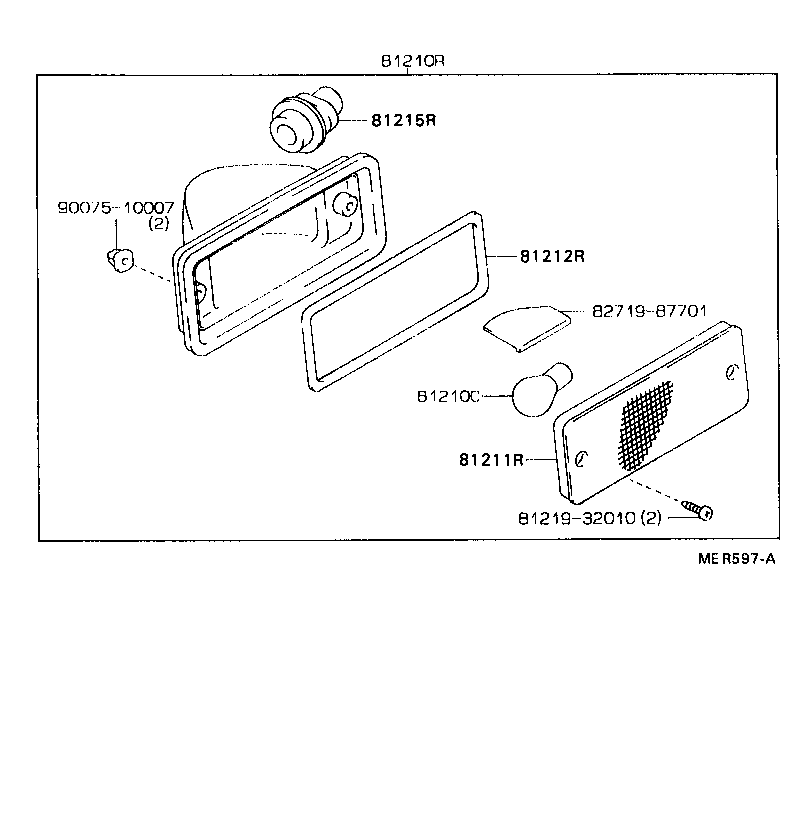 81210-37030 LAMP ASSY, REAR FOG product image