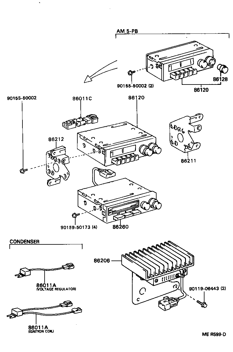90980-04050 CONDENSER, RADIO SETTING product image
