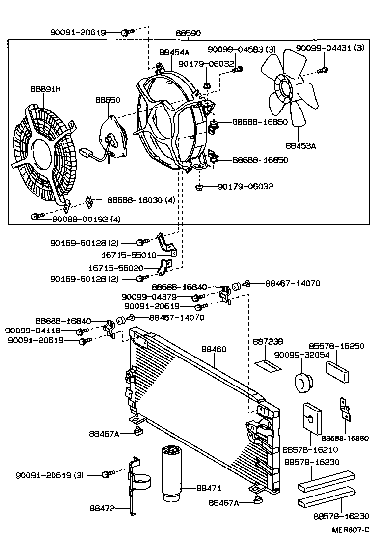 88460-16280 CONDENSER ASSY, COOLER product image