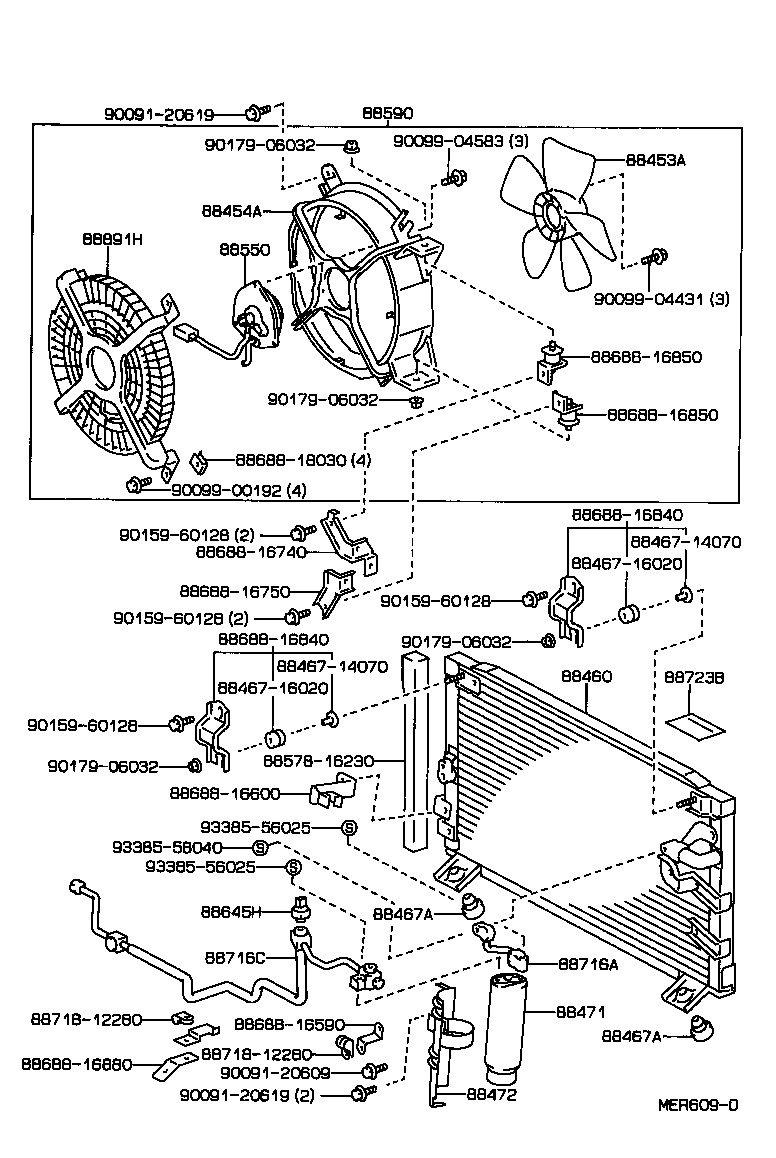 Toyota 88460-16290 CONDENSER ASSY, COOLER
