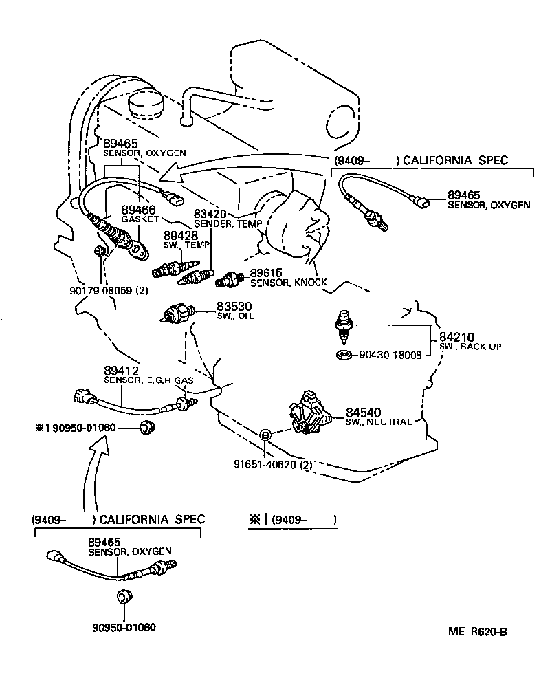 Toyota 89412-16060 SENSOR, E.G.R GAS TEMPERATURE