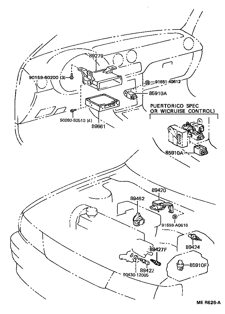 Toyota 89661-16390 COMPUTER, ENGINE CONTROL