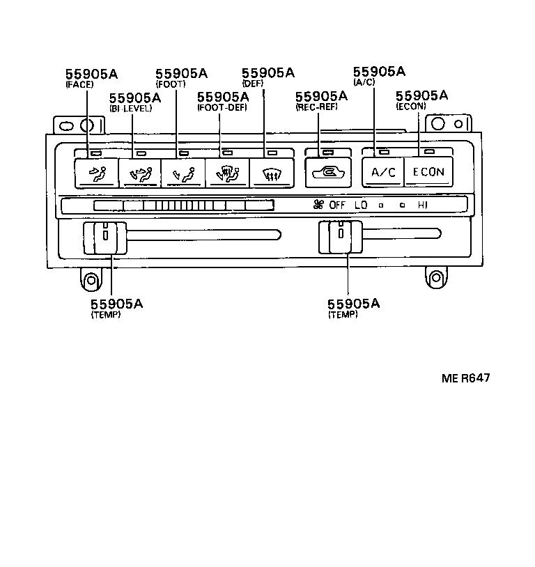 55900-12490 CONTROL ASSY, HEATER OR BOOST VENTILATOR product image
