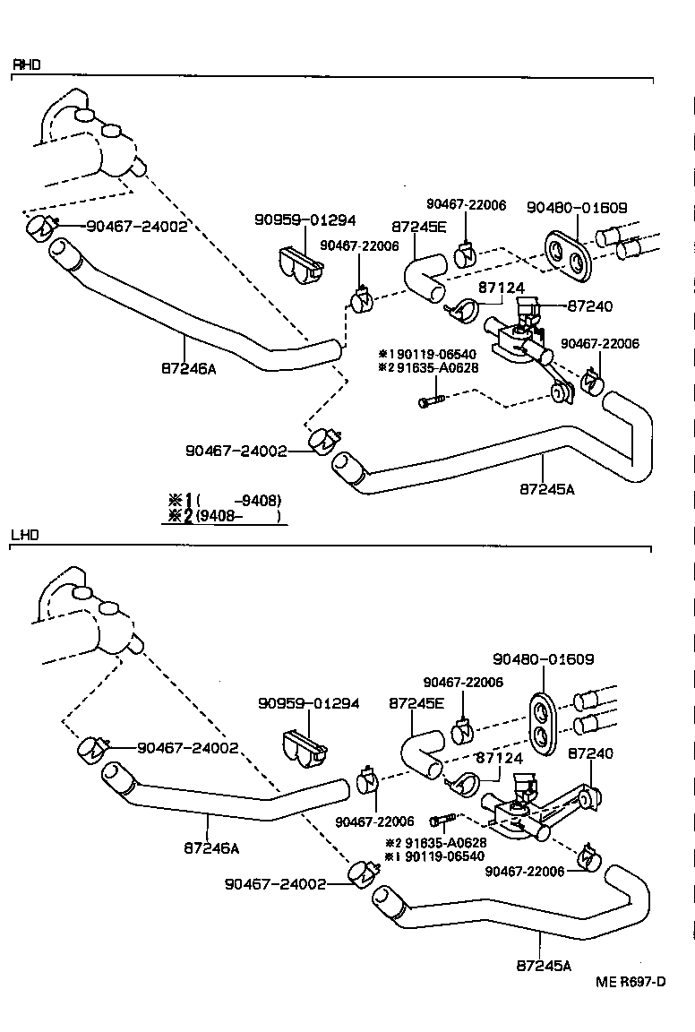 87240-06010 VALVE ASSY, HEATER WATER product image
