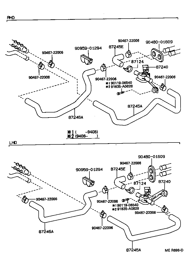 87240-06010 VALVE ASSY, HEATER WATER product image