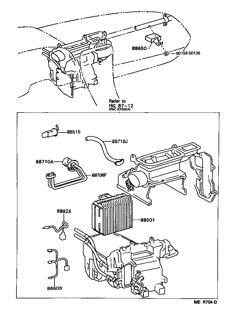 Toyota 88501-33010 EVAPORATOR SUB-ASSY, COOLER, NO.1