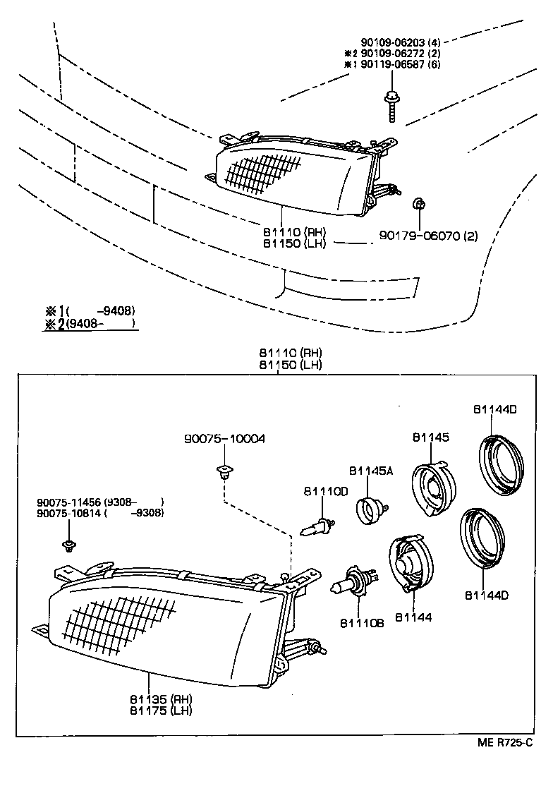 81150-33032 HEADLAMP ASSY, LH product image