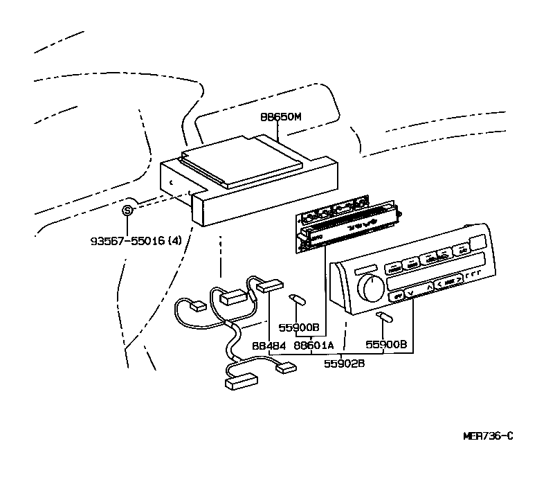 Toyota 55843-33010 DUCT, HEATER TO REGISTER, NO.1