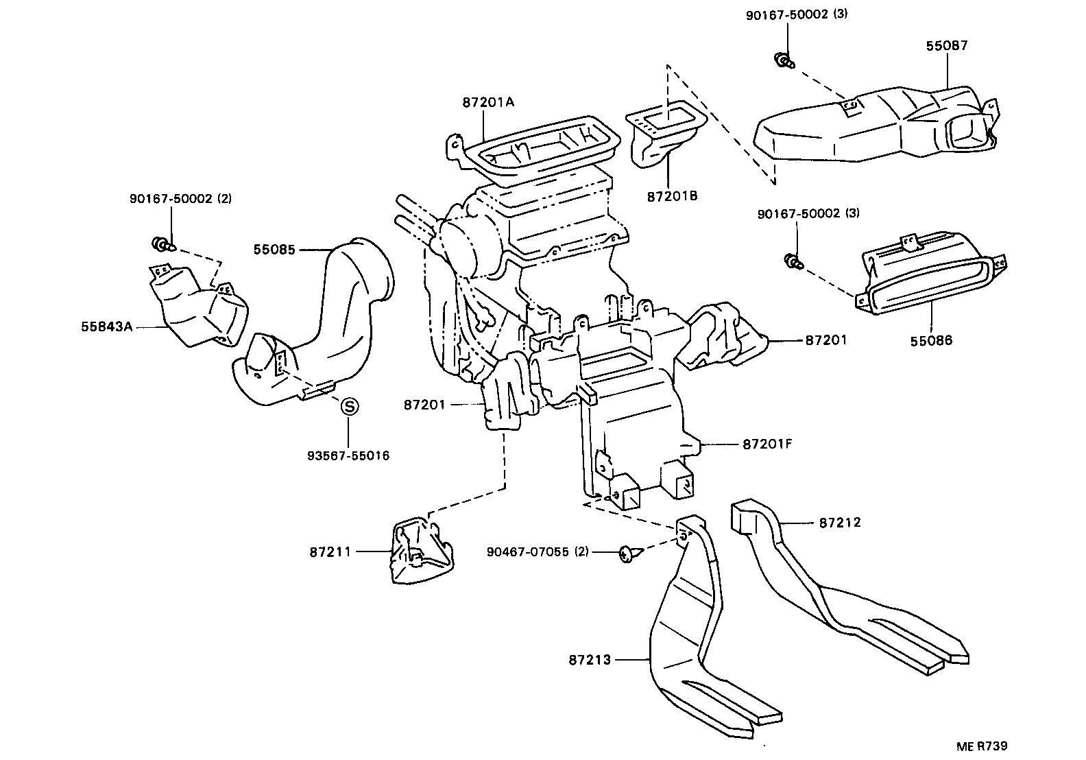55902-33110 CONTROL SUB-ASSY, HEATER product image
