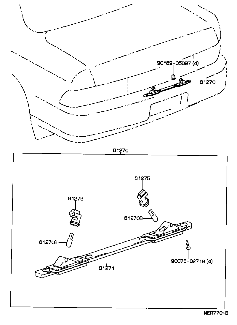 81270-33010 LAMP ASSY, LICENSE PLATE product image